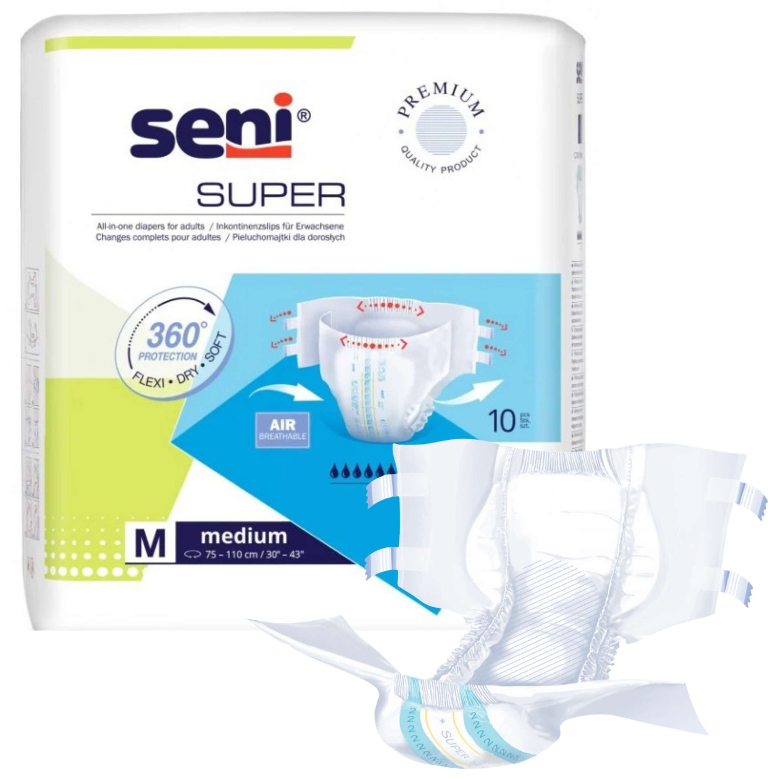 Super Seni pieluchomajtki na rzepy dla seniora